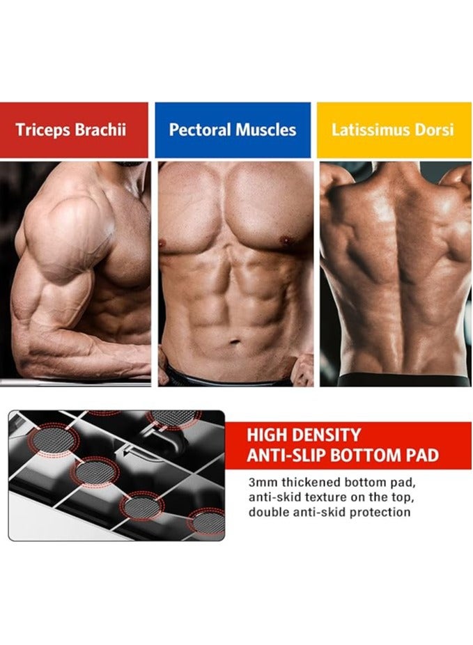 عام لوحة تمرين الضغط القابلة للطي، لوحة لياقة متعددة الاستخدامات للتدريب الكامل للجسم وتمارين الضغط الفعالة. تستهدف العضلات في الذراعين والصدر والكتفين، وكذلك العضلات الخلفية والعضلات ثلاثية الرؤوس - Image 4