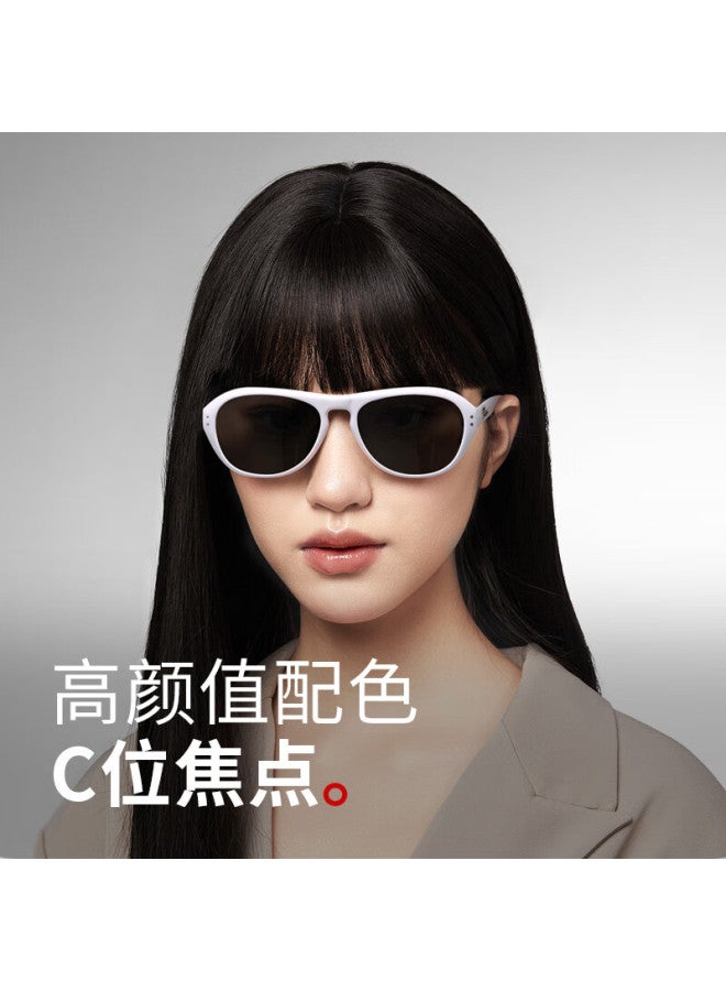 Pulais Vintage Cat Eye Sungl For Women High-end Narrow Frame Uv Protection Black Frame Light Blue Lens - Image 1