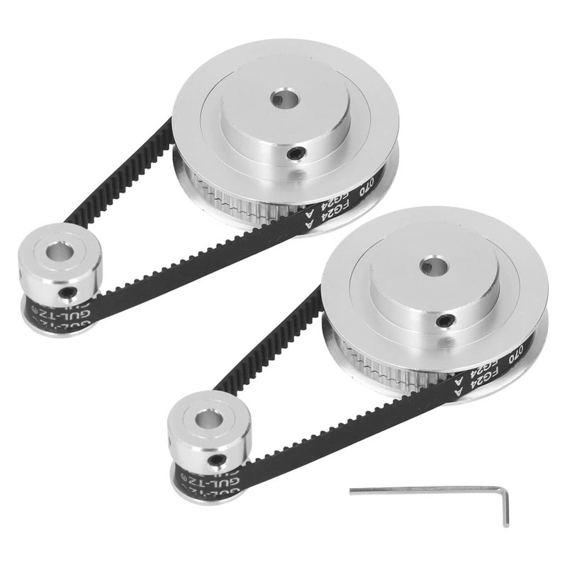 GT2 Synchronous Wheel Aluminum Alloy Timing Pulley For 3D Printer With 200mm Belt - Image 2