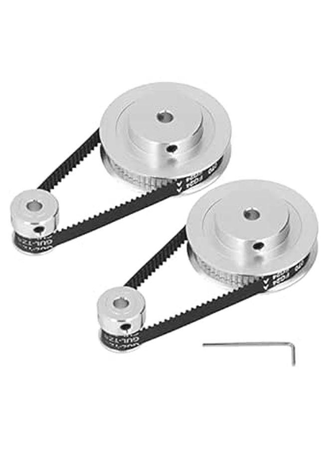 GT2 Synchronous Wheel Aluminum Alloy Timing Pulley For 3D Printer With 200mm Belt - Image 1