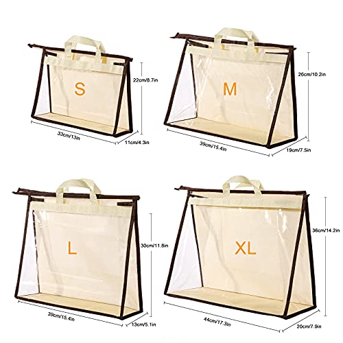 CINPIUK Clear Handbag Storage Bags Purse Organizer for Closet, Zipper Hanging Storage Bag for Handbags, XL, 2PCS - Image 5