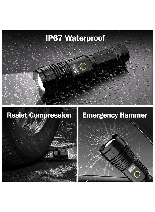 HOMESTAR Flashlights High Lumens Rechargeable Flashlights, Bright Tactical Flashlight with Zoom, 5 Modes, IPX7 Waterproof, Handheld for Emergencies, Camping - Image 5