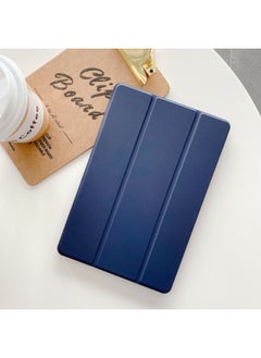 Suitable For Lenovo Xiaoxin Pad2024 Tablet Protective Case Y700 2023 Tri-fold Liquid Leather Case Xiaoxin 11-inch-Color:Sapphire Blue-Applicable Model:X306/FC/NC(10.1-inch)