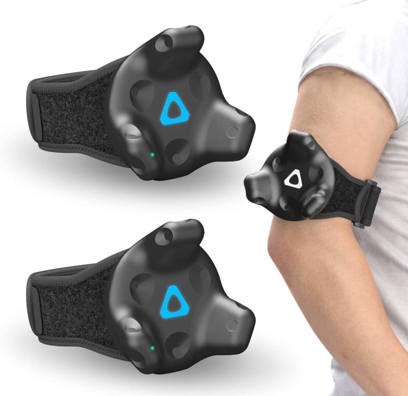 Skywin أحزمة تتبع Skywin VR لنظام HTC Vive Tracker Puck (عبوة 2) - أحزمة قابلة للتعديل لتتبع اليد والقدم والأجسام وتتبع الجسم بالكامل في الواقع الافتراضي - Image 1