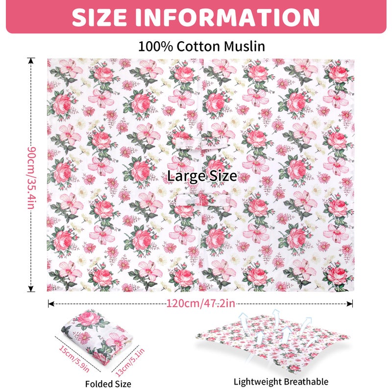 Metplus Muslin Carseat Cover for Babies,Breathable Infant Carseat Cover Lightweight Baby Carrier Cover for Girls Boys, Fit Spring Summer/Hot Days/Warm Weather - Image 3