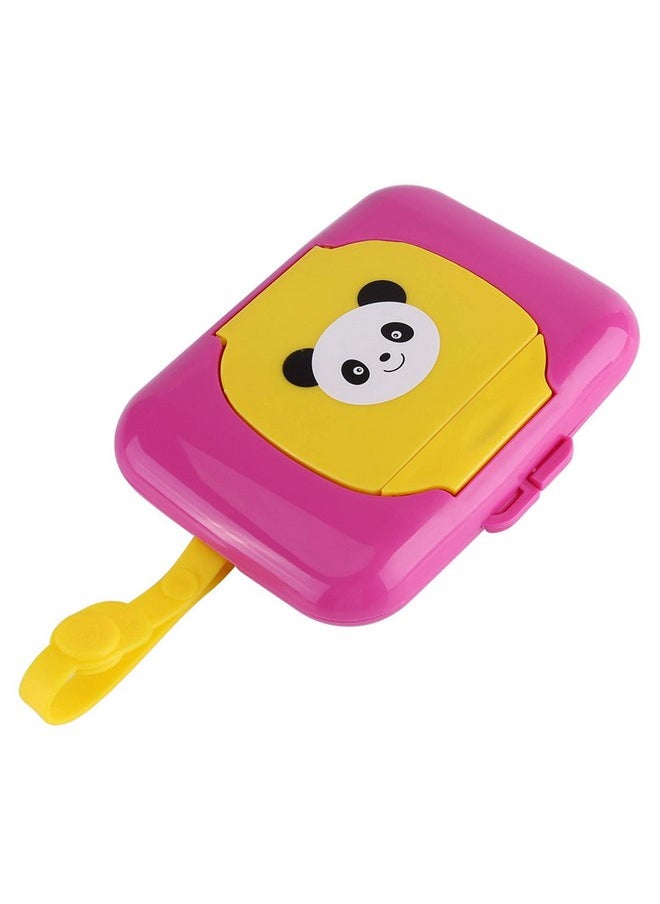 Garosa Portable Baby Wipes Dispenser Holder Cute Wet Wipe Container Outdoor Travel Stroller Wet Wipes Box Reusable Tissue Case Dispenser for Home Office Cars (Rose red Box)  - Image 2
