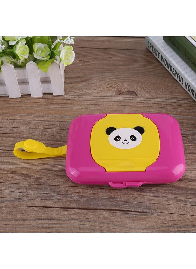 Garosa Portable Baby Wipes Dispenser Holder Cute Wet Wipe Container Outdoor Travel Stroller Wet Wipes Box Reusable Tissue Case Dispenser for Home Office Cars (Rose red Box)  - Image 4