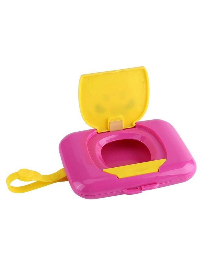 Garosa Portable Baby Wipes Dispenser Holder Cute Wet Wipe Container Outdoor Travel Stroller Wet Wipes Box Reusable Tissue Case Dispenser for Home Office Cars (Rose red Box)  - Image 1
