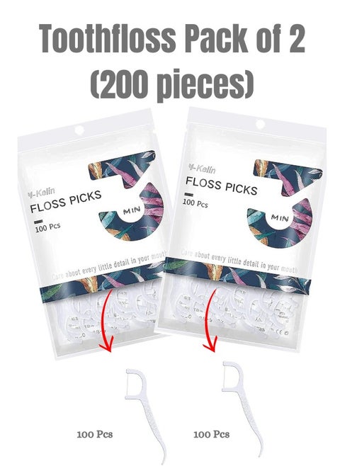 Dental Floss Toothpicks Cleaning Teeth Oral Sticks Picks - 200 Pieces