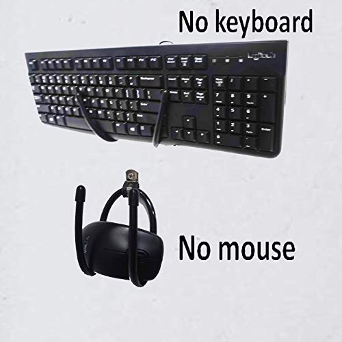 Pmsanzay Pack of 2, Keyboard Mouse Wall Mount Wall Holder Wall Rack - No Keyboard No Mouse - Image 4