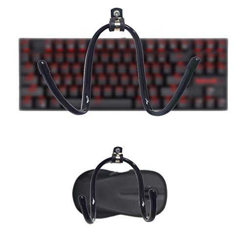 Pmsanzay Pack of 2, Keyboard Mouse Wall Mount Wall Holder Wall Rack - No Keyboard No Mouse - Image 1