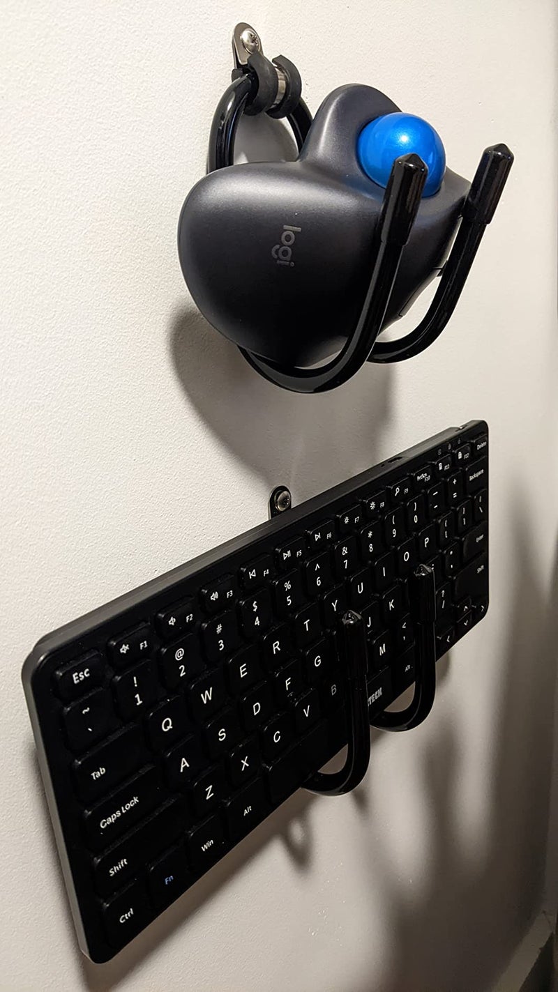 Pmsanzay Pack of 2, Keyboard Mouse Wall Mount Wall Holder Wall Rack - No Keyboard No Mouse - Image 5