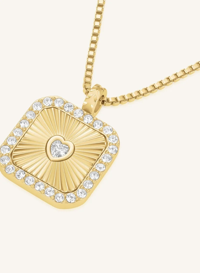 Rosefield  Heart Amulet Pendant Necklace, Gold Plated for Women | Best Price UAE