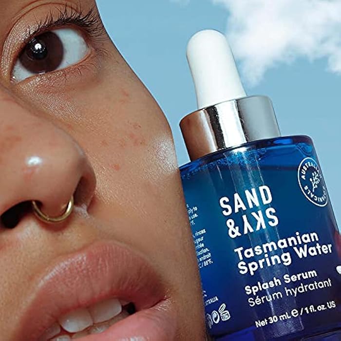 Sand & Sky Tasmanian Spring Water Hydrating Serum with Hyaluronic Acid & Probiotics - Fine Line Reducing Face Serum, Plumps Skin & Smooths Wrinkles, 1 fl oz - Image 2