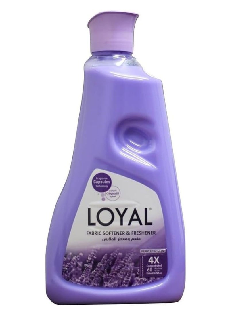 Loyal Fabric Softener with Fragrance, 1500 ml - Purple Passion - Image 1