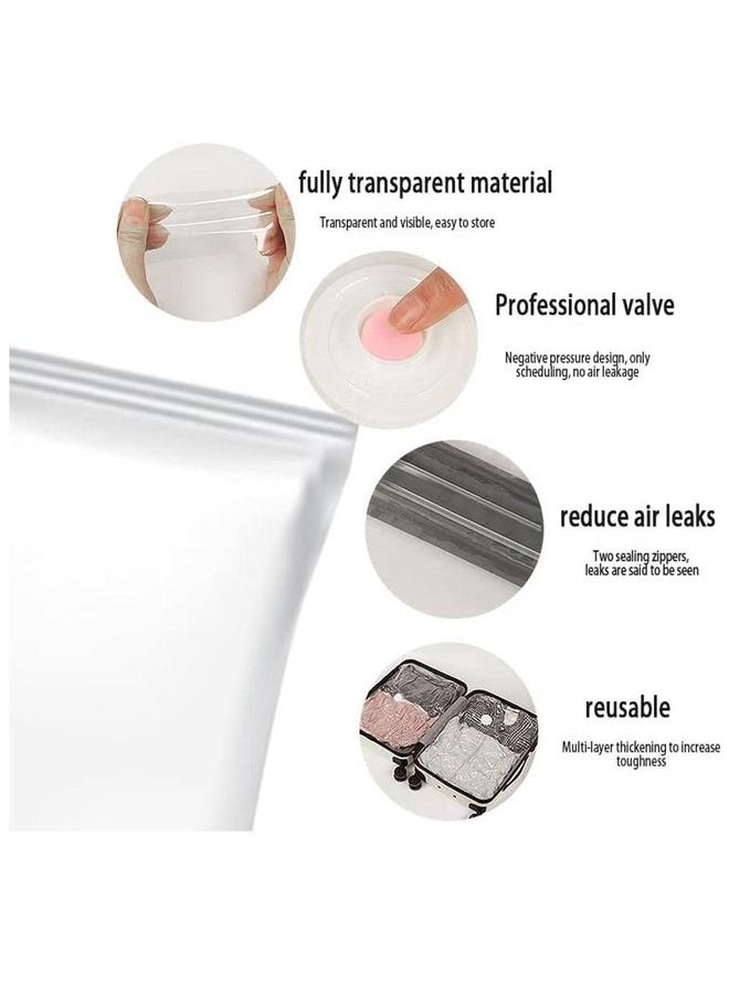 HOMESTAR Premium Vacuum Storage Bags with Electric Pump, 6 Pack (2 Jumbo, 2 Large, Medium), Reusable Space Saver for Clothes, Mattress, Blanket, Duvets, Pillows, Comforters, Quilt, Travel - Image 5