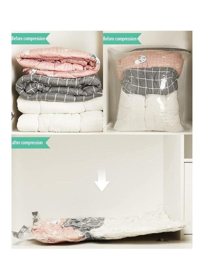 HOMESTAR Premium Vacuum Storage Bags with Electric Pump, 6 Pack (2 Jumbo, 2 Large, Medium), Reusable Space Saver for Clothes, Mattress, Blanket, Duvets, Pillows, Comforters, Quilt, Travel - Image 4