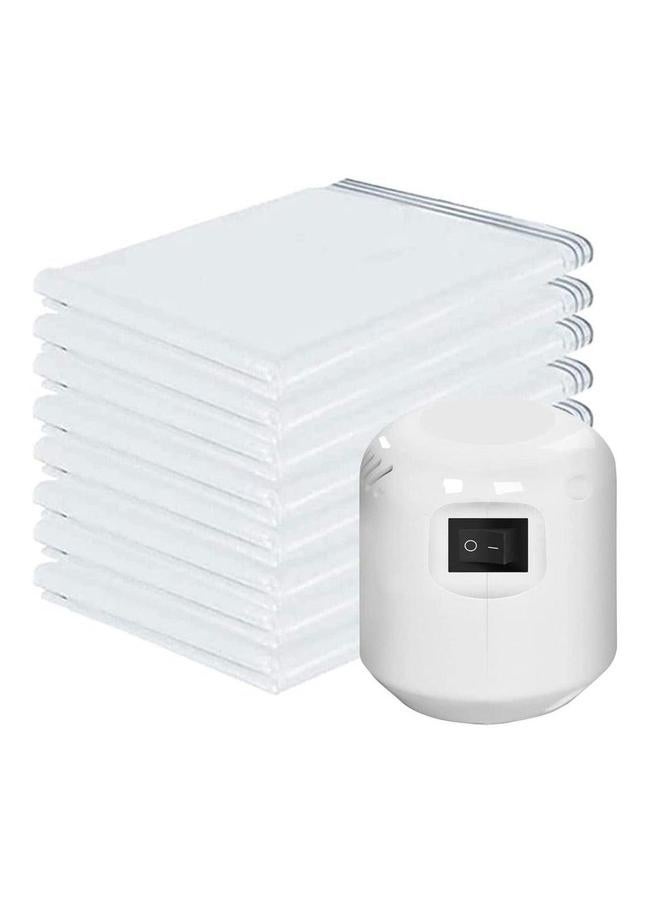 HOMESTAR Premium Vacuum Storage Bags with Electric Pump, 6 Pack (2 Jumbo, 2 Large, Medium), Reusable Space Saver for Clothes, Mattress, Blanket, Duvets, Pillows, Comforters, Quilt, Travel - Image 1