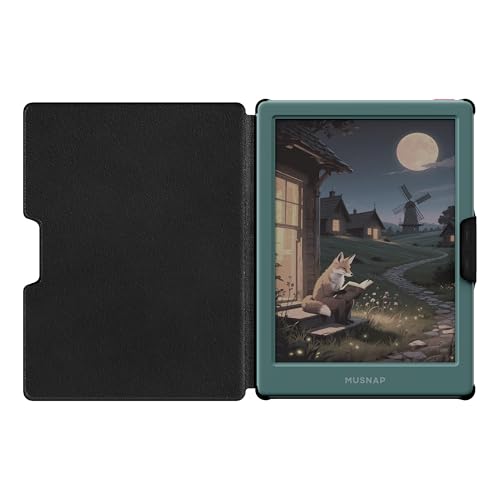 Musnap Neo C/Neo 6” Leather Case with Page-Turn Button, Auto Sleep/Wake and Magnetic Closure (Black) - Image 5