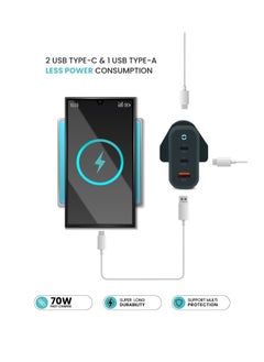 AZTECH HyperCharger GaN 70W Fast Wall Charger, 2 USB Type-C and 1 USB-A Ports, Black | AZTG1HC-70W - pzsku/Z62DACAEB864606A8D7D6Z/45/_/1740376521/d51fc3dd-d2d0-409d-819d-0f1ab8d96652