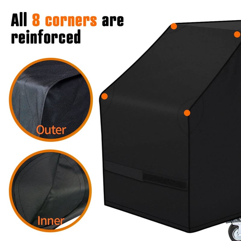 iCOVER 36 inch Griddle Cover for Blackstone, 600D Heavy Duty Waterproof Flat Top Grill Covers for 36" Grills 1554 1825 for Weber 36â€ Griddles with Support Pole - Image 4