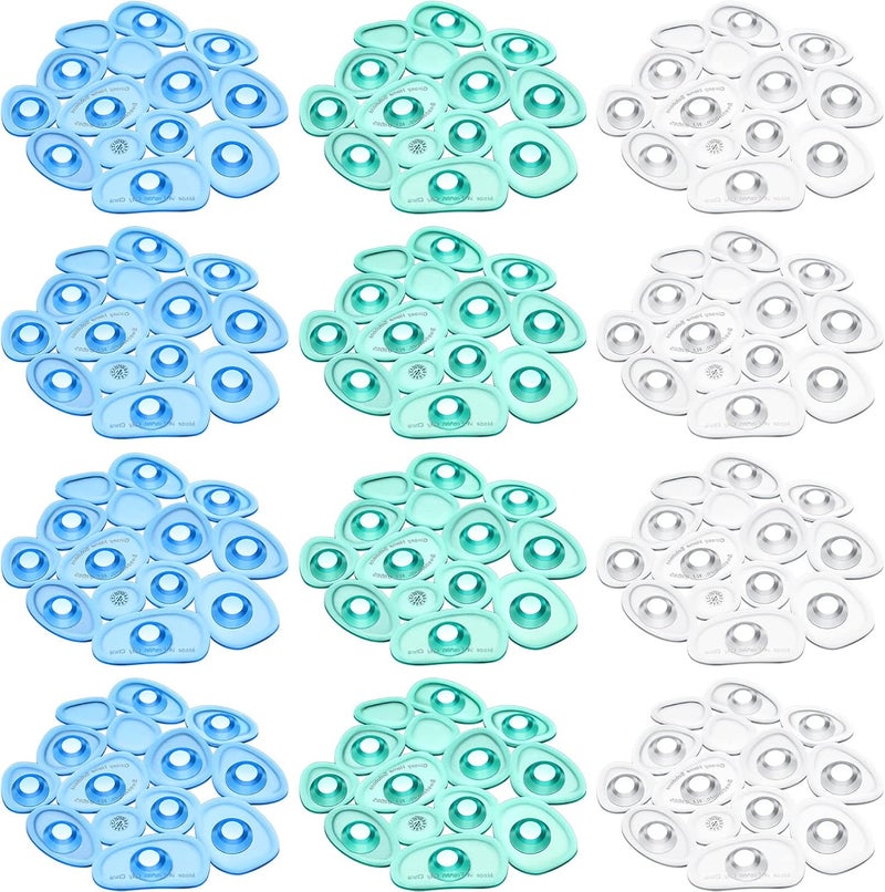 Riakrum 12 Counts Pebble Bath Treads Bathtub Non Slip Stickers Pebble Bath Mat Non Slip Bath Tub and Shower Mat with Suction Cups, Machine Washable - Image 2