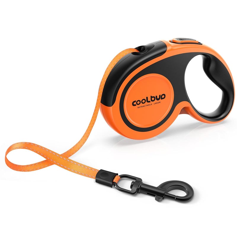 FYA Retractable Dog Leash 16 FT/5M, Heavy Duty Dog Leash for Dogs up to 110lbs, Dog Walking Leash, Strong Nylon Tape No Tangle, One-Handed Brake, Pause, Lock, Perfect for Medium Large Dogs - Image 1