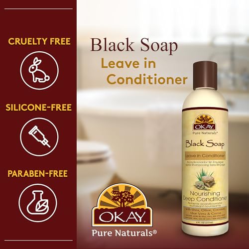 OKAY African Black Soap Leave In Conditioner, 8 Fluid Ounce - Image 3