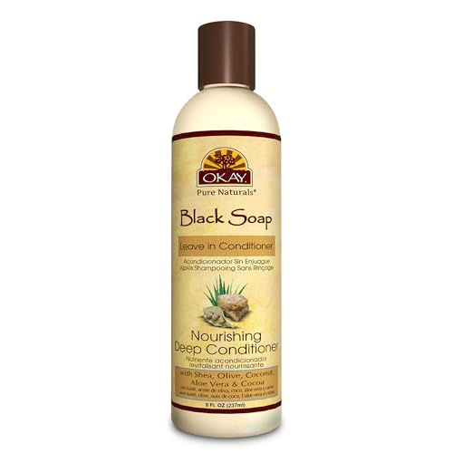 OKAY African Black Soap Leave In Conditioner, 8 Fluid Ounce - Image 1