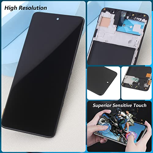 YWLRONG لاستبدال شاشة LCD لجهاز سامسونج جالاكسي A51 A515 شاشة تعمل باللمس لجهاز سامسونج A51 SM-A515U A515FN/DS A515F مجموعة أجزاء مع مجموعة (مع إطار) - Image 4
