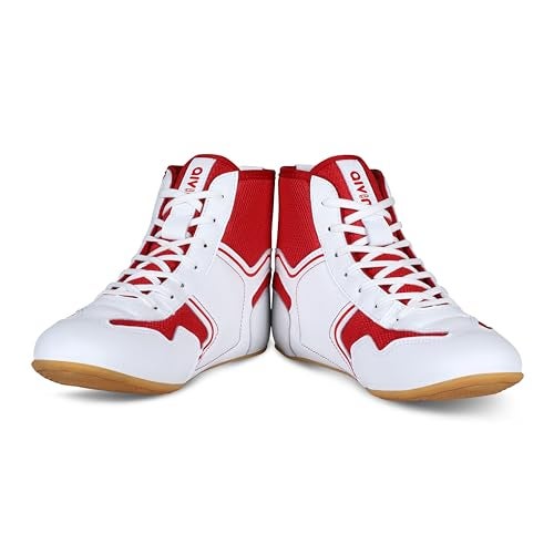 Aivin Pro Kabaddi League Shoes for Men I Mesh & Synthetic Upper| Rubber Outsole for Better Grip (White/Red, UK Footwear Size System, Adult, Men, Numeric, Medium, 11) - Image 5