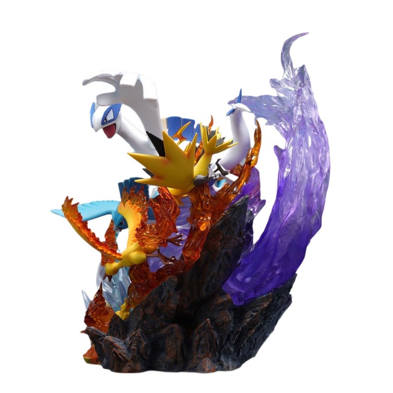 Pokemon Lugia and Three Legendary Birds Statue Light-up PVC Model - Image 5