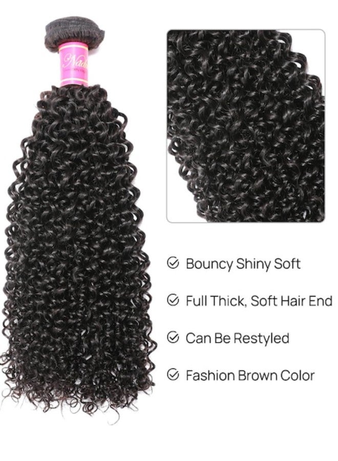Nadula Hair Malaysian Curly Human Hair Weave 1 Bundles 20 inches, 100% Unprocessed Virgin Jerry Curly Human Hair Weft Extensions for Women Natural Color - Image 5