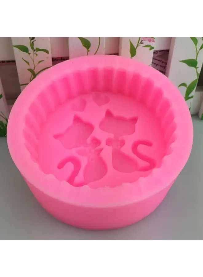 قالب صابون القط السيليكوني الوردي على شكل قلب لصنع الشموع DIY والحرف الراتنجية - Image 4