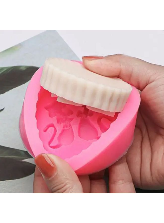 قالب صابون القط السيليكوني الوردي على شكل قلب لصنع الشموع DIY والحرف الراتنجية - Image 5