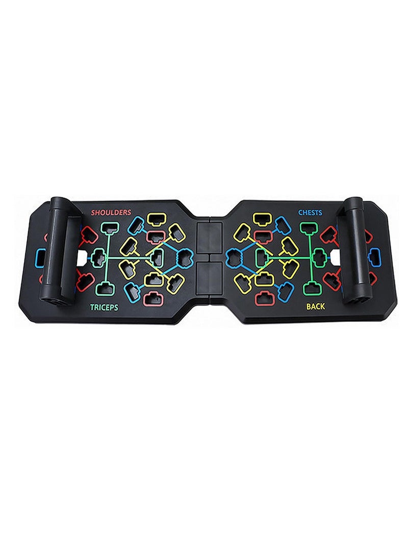 Generic Foldable Push Up Board with Grip Bar and Resistance Rope, Multifunction Pushup Board, Train Gym Fitness System Workout Exercise Stands for Men Women Home Workouts push up machine  - Image 2