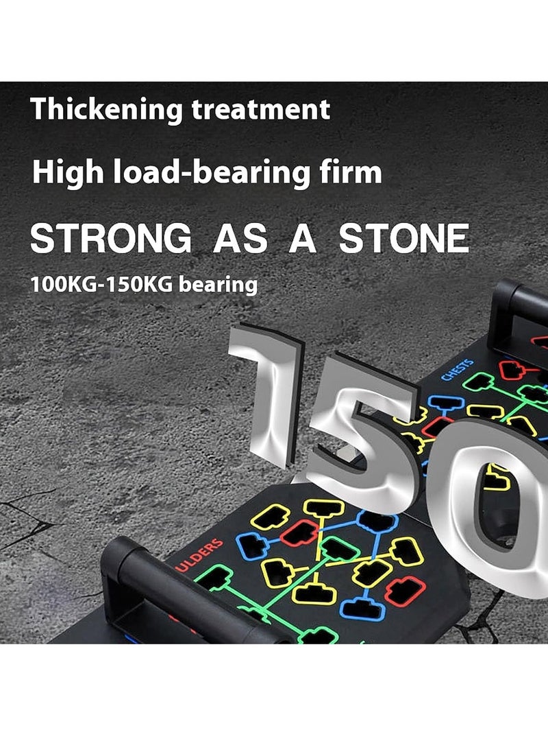 Generic Foldable Push Up Board with Grip Bar and Resistance Rope, Multifunction Pushup Board, Train Gym Fitness System Workout Exercise Stands for Men Women Home Workouts push up machine  - Image 5