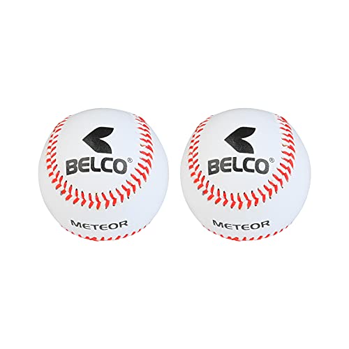 BELCO Sports MLB PVC, Official Size (9 inches), White, Youth, 2 Pieces, 1 Pack - Image 1