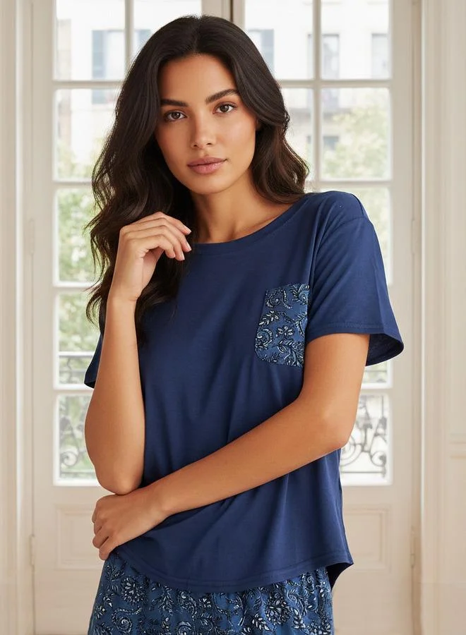 سبلاش فيڤ طقم بيجاما قميص وسروال فيسكوز