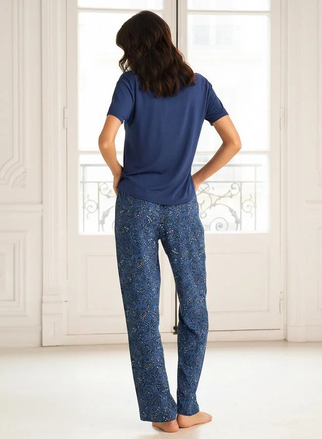 Splash FAV  Pyjama Set T-shirt & Trousers Viscose for Women | Best Price UAE