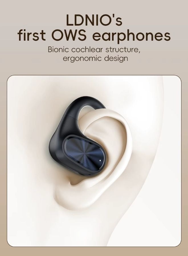 Over‑Ear Bluetooth 5.3 Headphones – Open‑Ear Bone‑Conduction Design, 500 mAh Charging Case, IPX6 Waterproof, LED Indicator, Touch Controls – Comfortable Fit for Running, DJ, Calls & Music