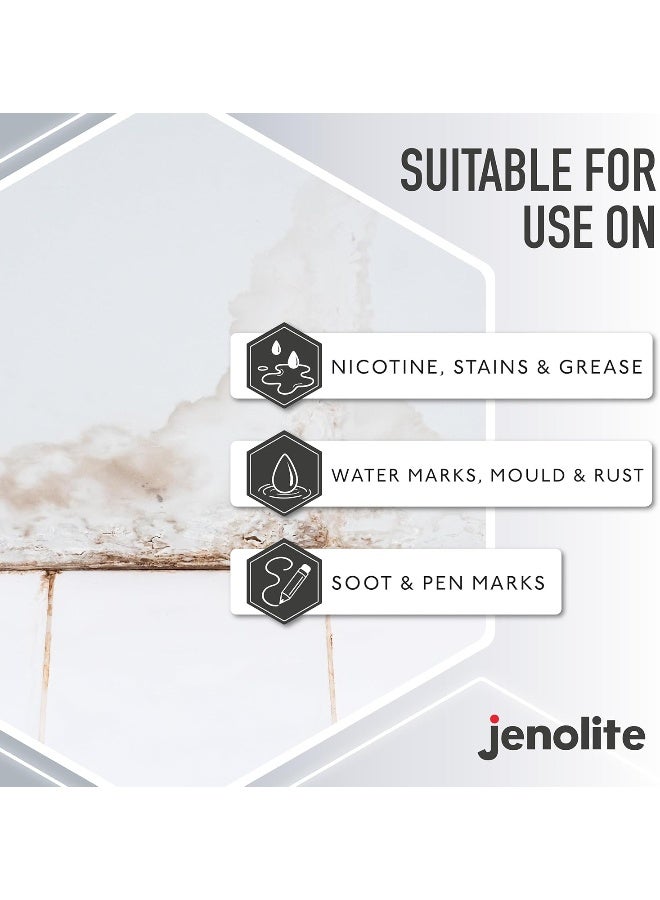 JENOLITE جينو لايت مانع البقع بخاخ | طلاء ختم رطب | أبيض | يغطي ويمنع البقع على الفور للأبد | 400 مل (13.5 أونصة سائلة) - Image 2