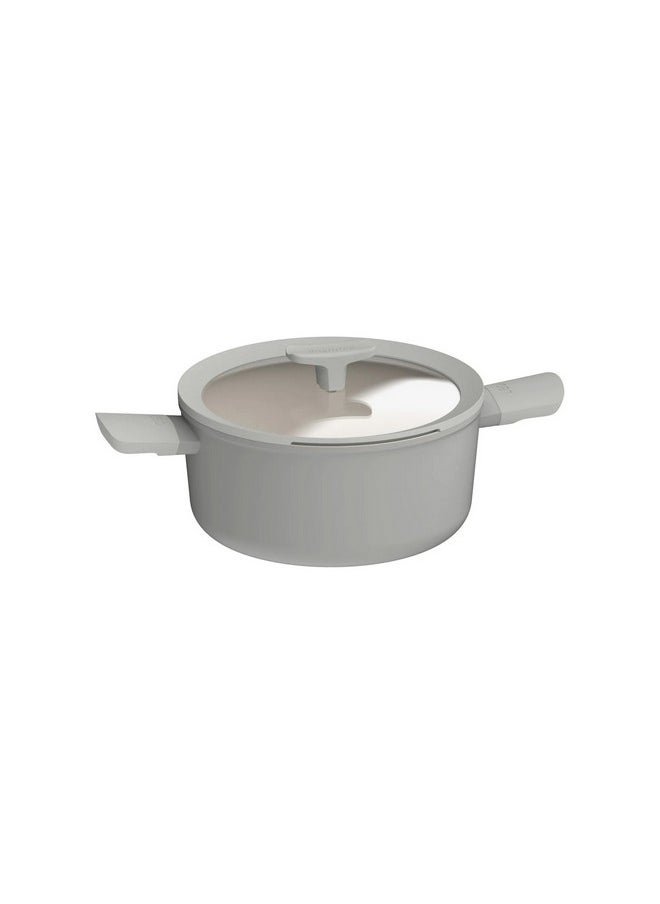 Berghoff Leo Balance Moonmist Non-Stick Covered Stockpot Grey and Clear 24 x 11.5 cm 3950429  - Image 1