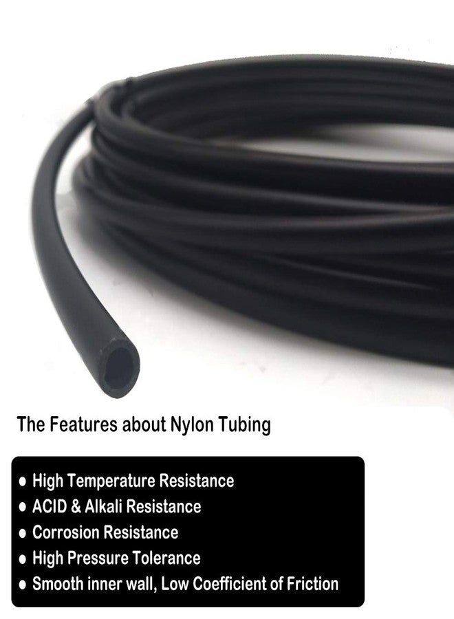 Beduan 8 mm OD Pneumatic Air Line Tubing Nylon Air Hose for Fluid Transfer or Air Brake System 32.8ft (Black) - Image 3
