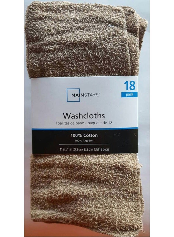 MAINSTAYS 18 Pack Assorted Cotton Terry Thin Washcloths Rags (BWWGB) - Image 5