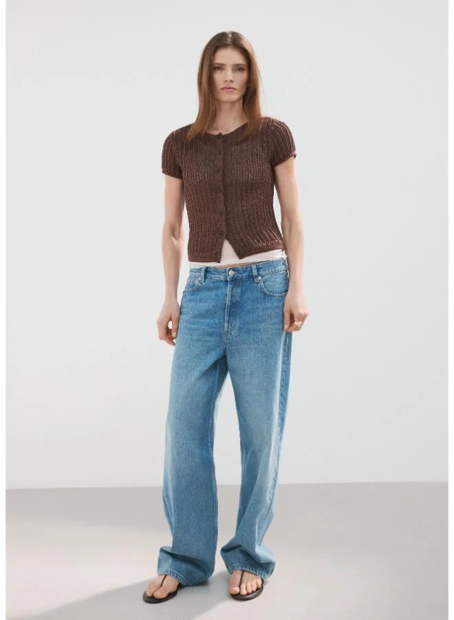 MANGO  Short-sleeved crochet cardigan for Women | Best Price UAE