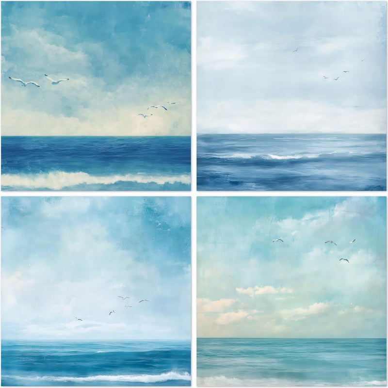 WLXTREE Scrapbook Paper Pad 6x6 Single-Sided Printing,24 Sheets Designer Premium Ocean Sea Waves Patterned Paper Pack for Scrapbooking Card Making Art Album (Coastal Breeze) - Image 2
