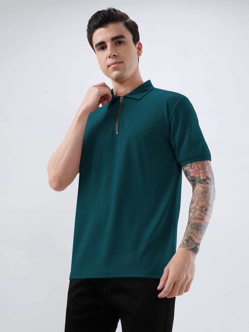 KAJARU Men's Polo T-Shirt Polyester Fabric Casual & Sportswear - Image 3
