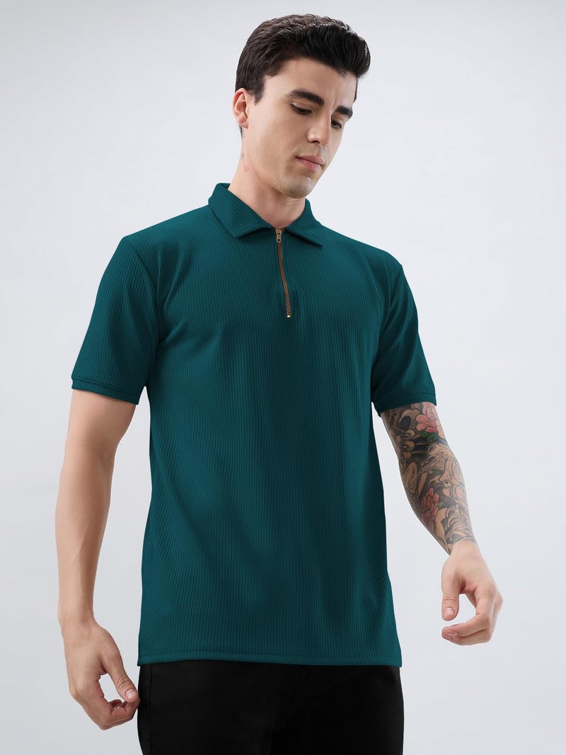 KAJARU Men's Polo T-Shirt Polyester Fabric Casual & Sportswear - Image 2
