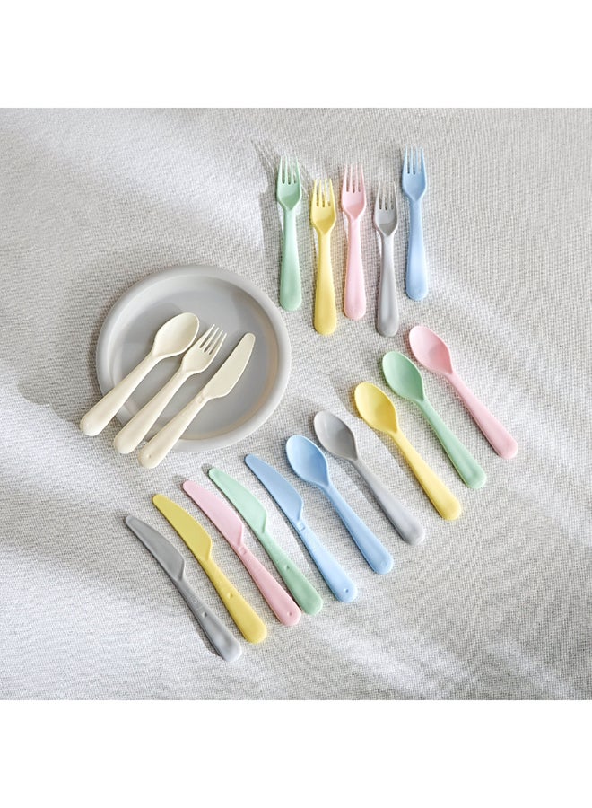 Home Box Ela 18-Piece Knife with Fork and Spoon Set 16.3 x 3.3 cm - Image 1